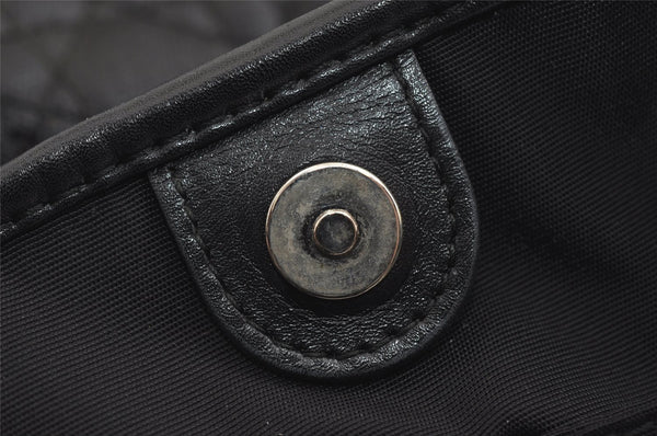 Authentic Christian Dior Panarea Cannage Tote Bag PVC Leather Black 5700I