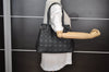 Authentic Christian Dior Panarea Cannage Tote Bag PVC Leather Black 5700I
