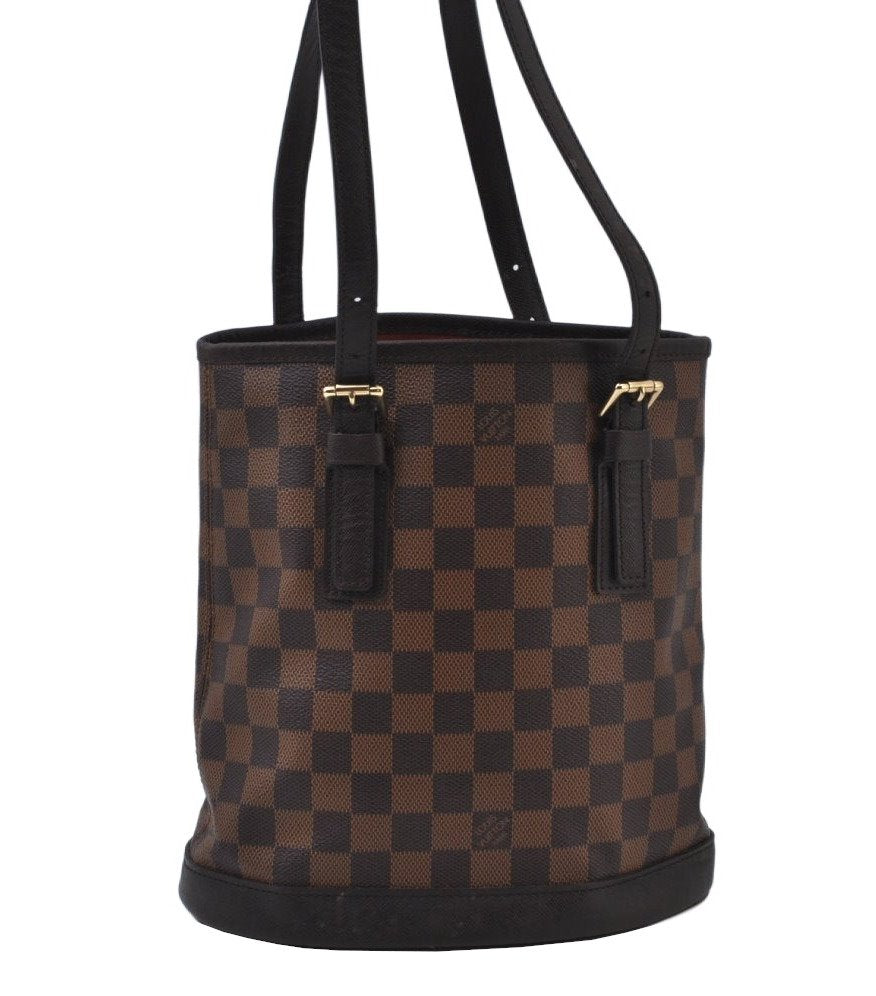 Authentic Louis Vuitton Damier Marais Bucket Shoulder Tote Bag N42240 LV 5701I