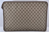 Authentic GUCCI Web Sherry Line Document PC Case GG PVC Leather Brown 5701K