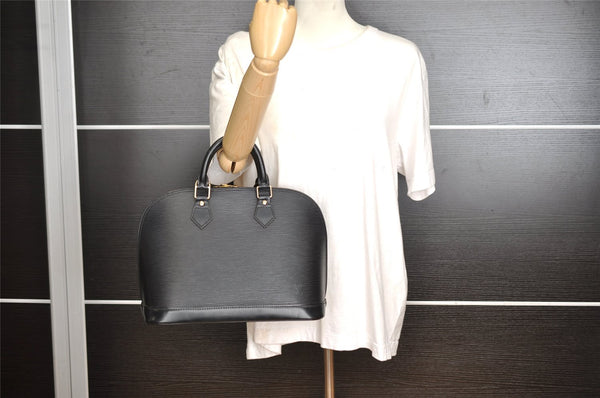 Authentic Louis Vuitton Epi Alma PM Hand Bag Black M40302 LV 5702I