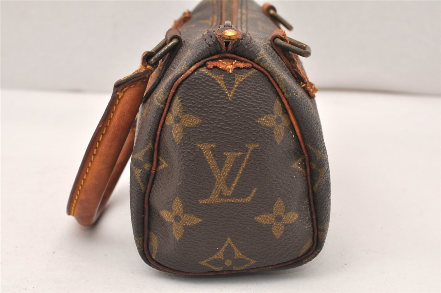 Authentic Louis Vuitton Monogram Mini Speedy Hand Bag Purse Old Model Junk 5702K