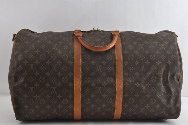 Authentic Louis Vuitton Monogram Keepall Bandouliere 60 M41412 Boston Bag 5704I