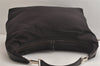 Authentic GUCCI Vintage Shoulder Travel Bag Nylon Leather Brown 5704K