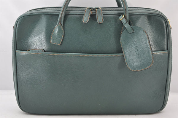 Authentic GUCCI 2Way Briefcase Business Bag Leather Light Blue Junk 5705K