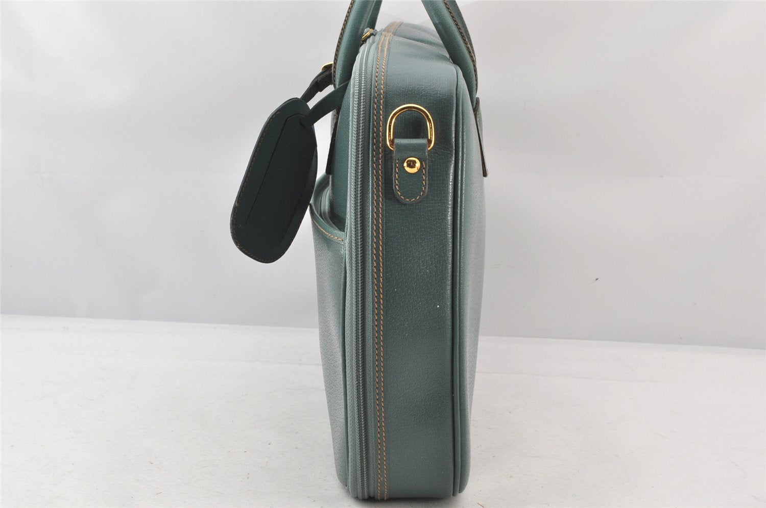 Authentic GUCCI 2Way Briefcase Business Bag Leather Light Blue Junk 5705K