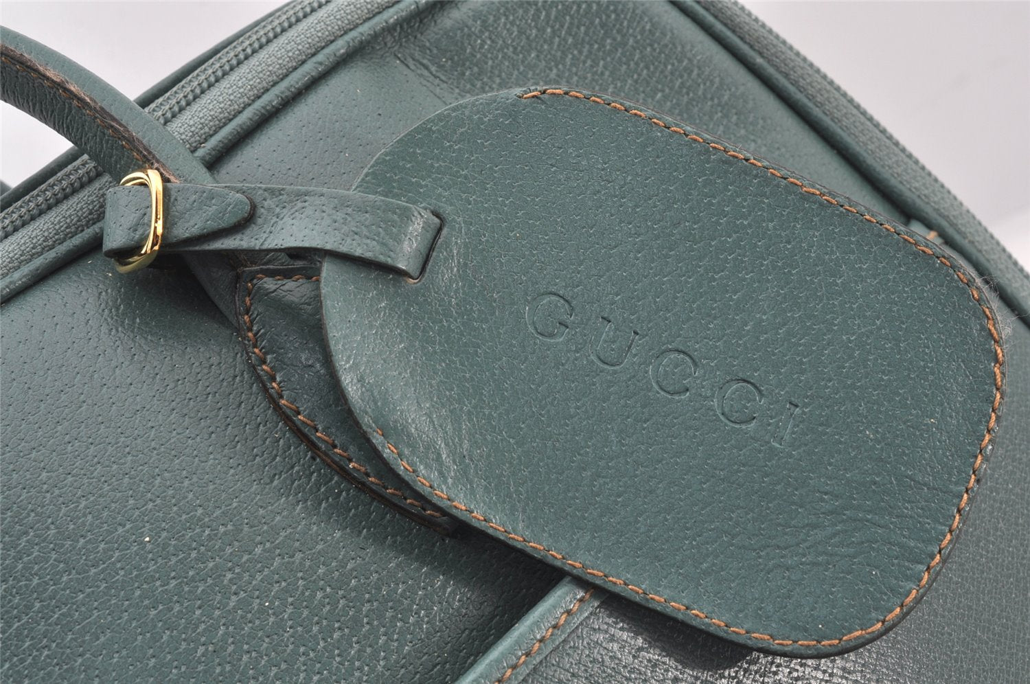 Authentic GUCCI 2Way Briefcase Business Bag Leather Light Blue Junk 5705K