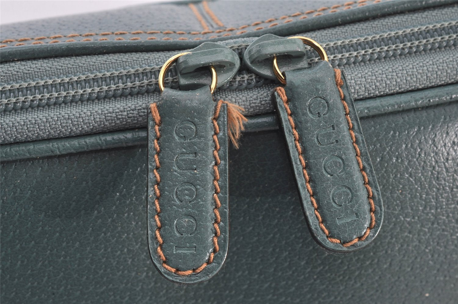 Authentic GUCCI 2Way Briefcase Business Bag Leather Light Blue Junk 5705K