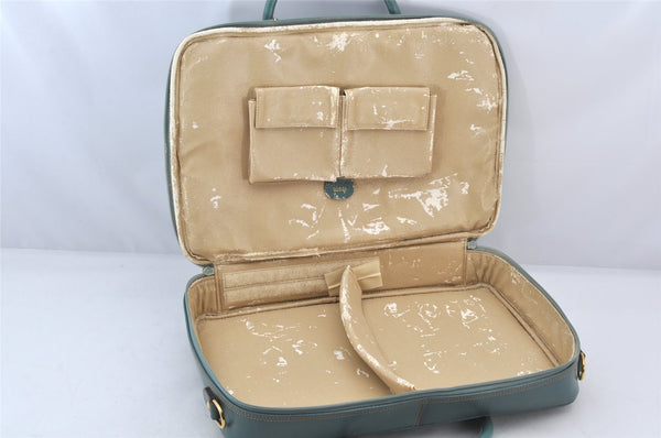 Authentic GUCCI 2Way Briefcase Business Bag Leather Light Blue Junk 5705K