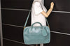 Authentic GUCCI 2Way Briefcase Business Bag Leather Light Blue Junk 5705K