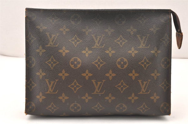 Auth Louis Vuitton Monogram Poche Toilette 26 Cosmetics Pouch Old Model LV 5707K