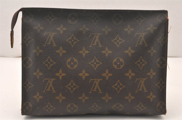 Auth Louis Vuitton Monogram Poche Toilette 26 Cosmetics Pouch Old Model LV 5707K