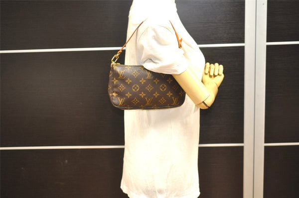 Authentic Louis Vuitton Monogram Pochette Accessoires Pouch M51980 LV 5708I