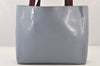 Authentic PRADA VITELLO SHOPPIN Leather Tote Bag B10187 Light Blue 5708K