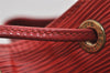 Authentic Louis Vuitton Epi Petit Noe Shoulder Drawstring Bag M44107 Red 5709I