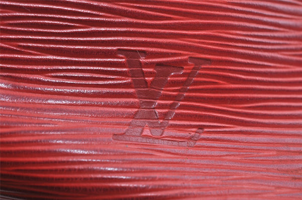 Authentic Louis Vuitton Epi Petit Noe Shoulder Drawstring Bag M44107 Red 5709I