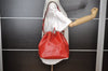 Authentic Louis Vuitton Epi Petit Noe Shoulder Drawstring Bag M44107 Red 5709I