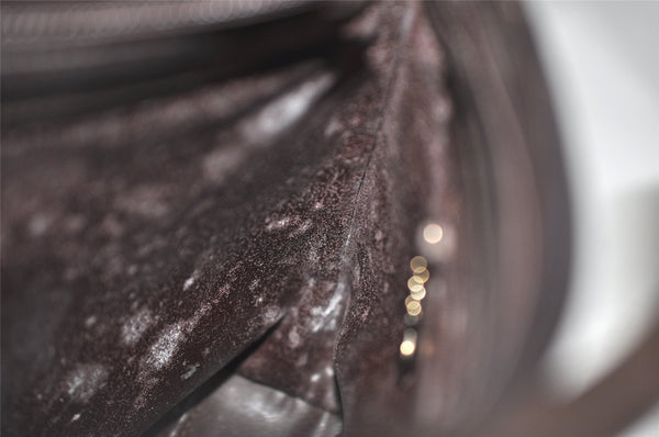 Authentic GUCCI Shoulder Hand Bag Purse Leather 0013099 Brown Junk 5709K