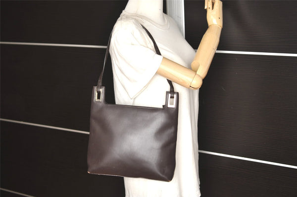 Authentic GUCCI Shoulder Hand Bag Purse Leather 0013099 Brown Junk 5709K