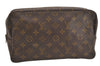 Auth Louis Vuitton Monogram Trousse Toilette 28 Clutch Hand Bag Old Model 5711J