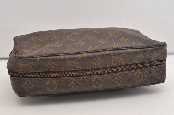 Auth Louis Vuitton Monogram Trousse Toilette 28 Clutch Hand Bag Old Model 5711J