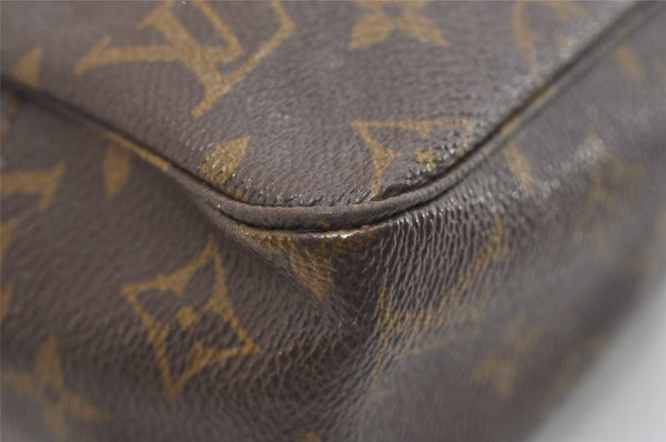 Auth Louis Vuitton Monogram Trousse Toilette 28 Clutch Hand Bag Old Model 5711J