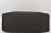 Authentic GUCCI Bamboo Hand Bag GG Nylon Leather 0021010 Black Brown 5711K