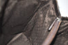 Authentic GUCCI Bamboo Hand Bag GG Nylon Leather 0021010 Black Brown 5711K