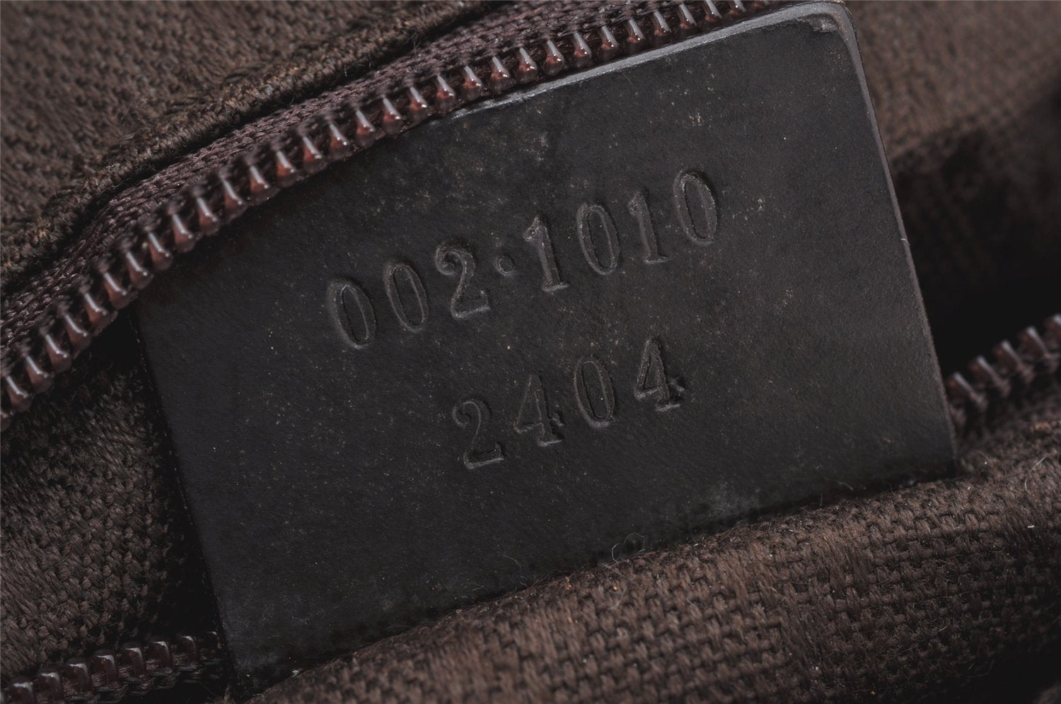 Authentic GUCCI Bamboo Hand Bag GG Nylon Leather 0021010 Black Brown 5711K