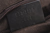 Authentic GUCCI Bamboo Hand Bag GG Nylon Leather 0021010 Black Brown 5711K
