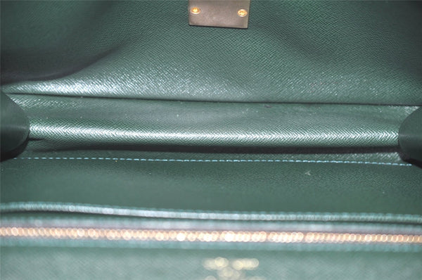 Authentic Louis Vuitton Taiga Selenga Clutch Hand Bag Green M30784 LV 5712K