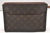 Authentic Louis Vuitton Monogram Pochette Homme Clutch Hand Bag M51795 LV 5713K