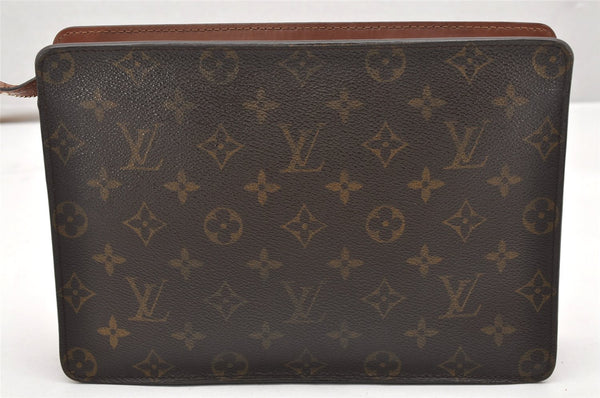 Authentic Louis Vuitton Monogram Pochette Homme Clutch Hand Bag M51795 LV 5713K