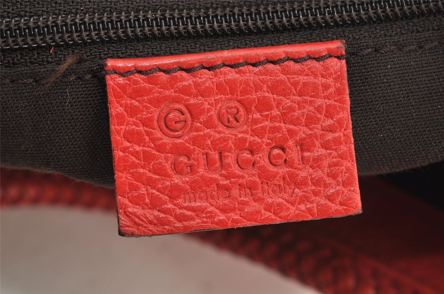 Authentic GUCCI Vintage Tassel Shoulder Hand Bag Leather 336659 Red 5715I