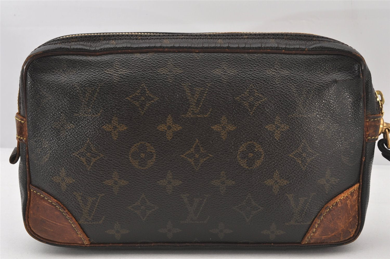 Authentic Louis Vuitton Monogram Marly Dragonne GM M51825 Clutch Hand Bag 5715K