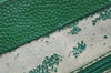 Authentic CHANEL Caviar Skin Vintage CC Logo Chain Shoulder Bag Green Junk 5716I
