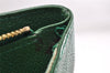 Authentic CHANEL Caviar Skin Vintage CC Logo Chain Shoulder Bag Green Junk 5716I