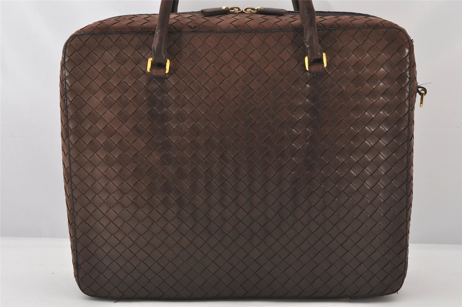 Authentic BOTTEGA VENETA Vintage Intrecciato Leather 2Way Briefcase Brown 5716K