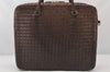 Authentic BOTTEGA VENETA Vintage Intrecciato Leather 2Way Briefcase Brown 5716K