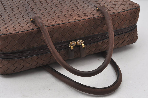 Authentic BOTTEGA VENETA Vintage Intrecciato Leather 2Way Briefcase Brown 5716K