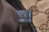 Authentic GUCCI Vintage Waist Body Bag Purse Canvas Leather 28566 Brown 5717I