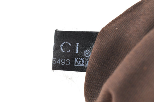 Authentic GUCCI Vintage Waist Body Bag Purse Canvas Leather 28566 Brown 5717I