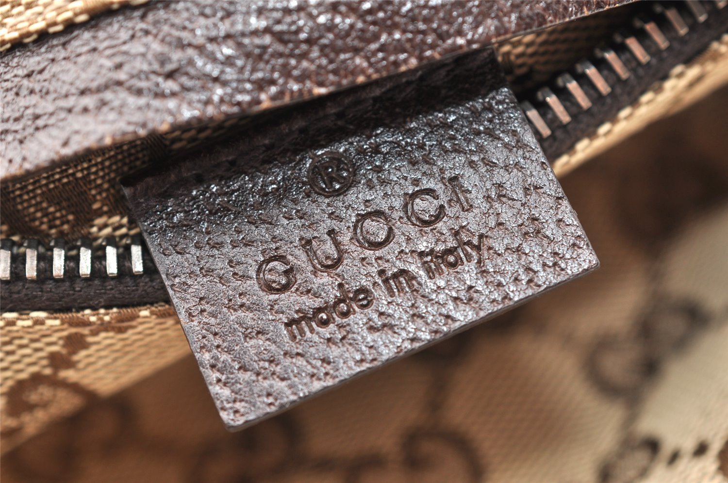 Authentic GUCCI Vintage Waist Body Bag Purse Canvas Leather 28566 Brown 5717I