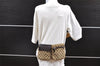 Authentic GUCCI Vintage Waist Body Bag Purse Canvas Leather 28566 Brown 5717I