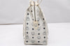 Authentic MCM Vintage Leather Shoulder Tote Bag White 5717K