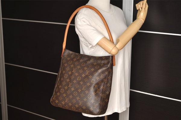 Authentic Louis Vuitton Monogram Looping GM Shoulder Bag M51145 LV Junk 5718I