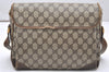 Authentic GUCCI Vintage Shoulder Cross Body Bag Purse GG PVC Leather Brown 5718K