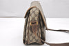 Authentic GUCCI Vintage Shoulder Cross Body Bag Purse GG PVC Leather Brown 5718K