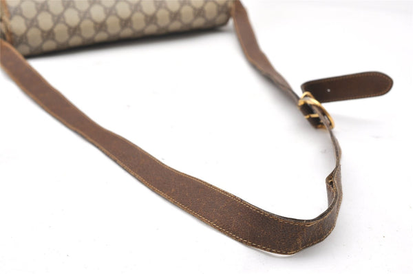 Authentic GUCCI Vintage Shoulder Cross Body Bag Purse GG PVC Leather Brown 5718K