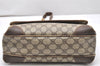 Authentic GUCCI Vintage Shoulder Cross Body Bag Purse GG PVC Leather Brown 5718K
